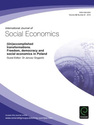 cover image of International Journal of Social Economics, Volume 42, Number 9